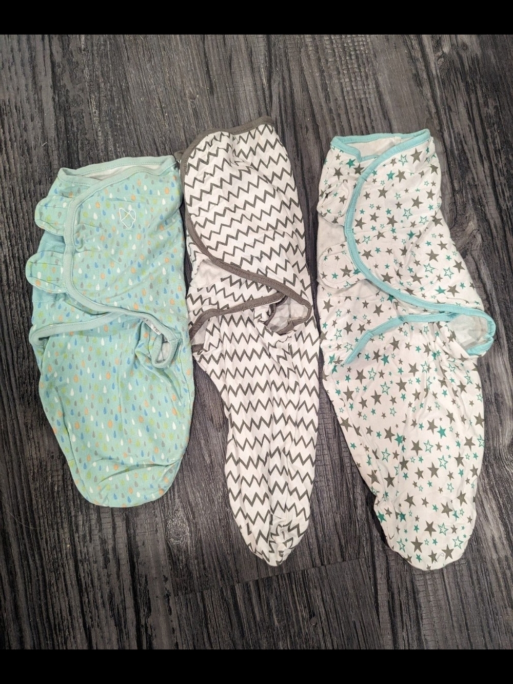 SwaddleMe Mint Baby Swaddle with Multi-Color Raindrop Print